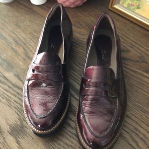Maroon Penny Loafer Wedges Comfortable